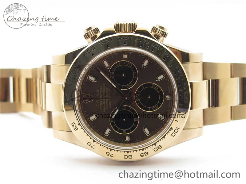 Daytona 116508 RG Noob 1:1 Best Edition 904L SS Case and Bracelet Brown Dial SA4130