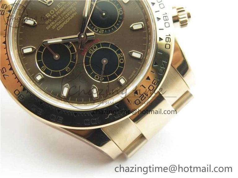 Daytona 116508 RG Noob 1:1 Best Edition 904L SS Case and Bracelet Brown Dial SA4130