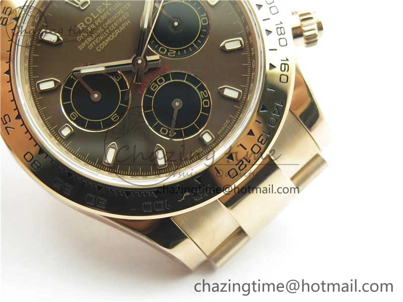 Daytona 116508 RG Noob 1:1 Best Edition 904L SS Case and Bracelet Brown Dial SA4130
