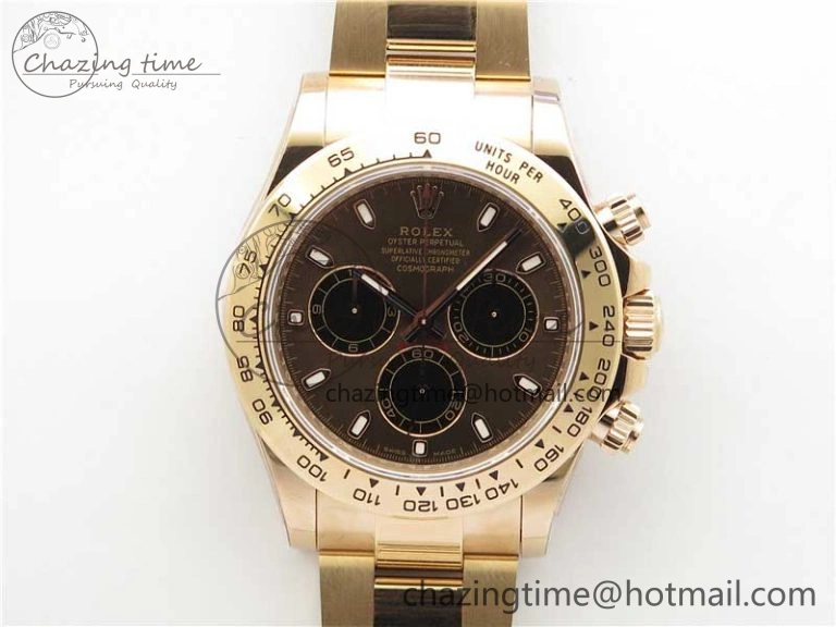 Daytona 116508 RG Noob 1:1 Best Edition 904L SS Case and Bracelet Brown Dial SA4130