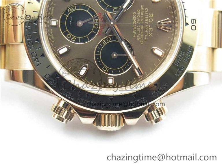 Daytona 116508 RG Noob 1:1 Best Edition 904L SS Case and Bracelet Brown Dial SA4130