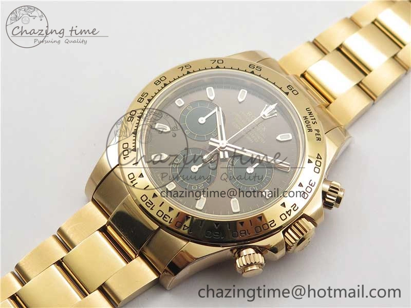 Daytona 116508 RG Noob 1:1 Best Edition 904L SS Case and Bracelet Brown Dial SA4130