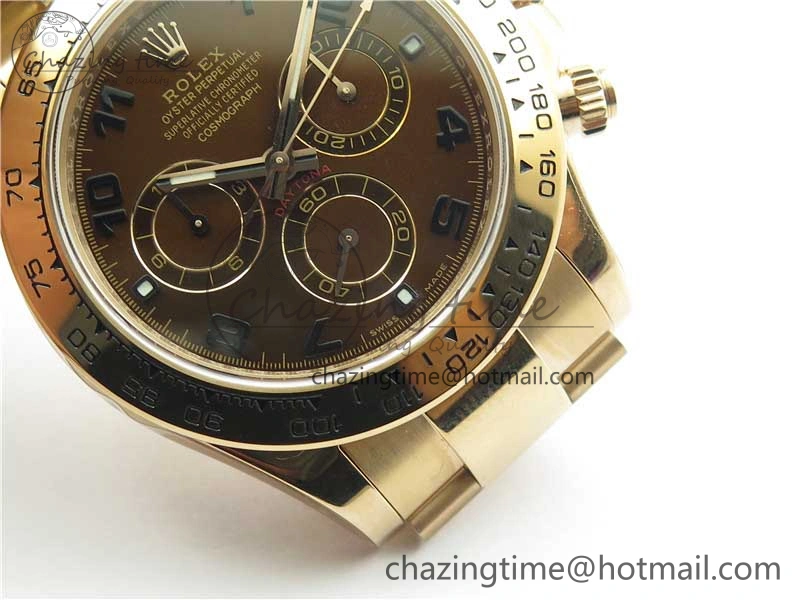 Daytona 116508 RG Noob 1:1 Best Edition 904L SS Case and Bracelet RG Dial Numbers SA4130