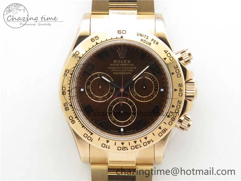 Daytona 116508 RG Noob 1:1 Best Edition 904L SS Case and Bracelet RG Dial Numbers SA4130