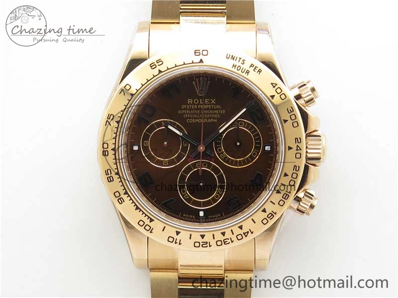 Daytona 116508 RG Noob 1:1 Best Edition 904L SS Case and Bracelet RG Dial Numbers SA4130