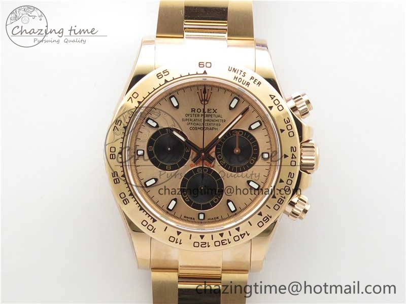 Daytona 116508 RG Noob 1:1 Best Edition 904L SS Case and Bracelet RG Dial SA4130