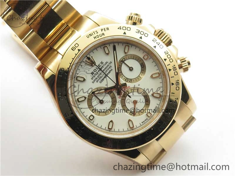 Daytona 116508 RG Noob 1:1 Best Edition 904L SS Case and Bracelet White Dial SA4130