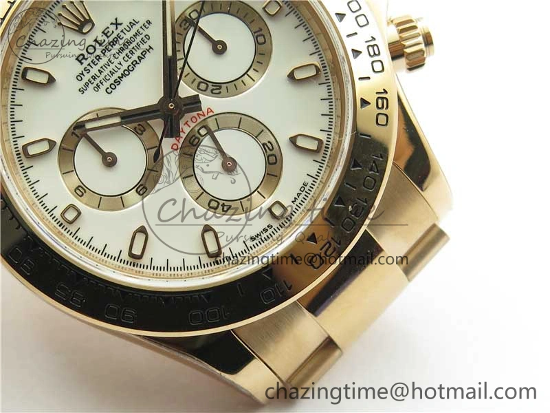 Daytona 116508 RG Noob 1:1 Best Edition 904L SS Case and Bracelet White Dial SA4130