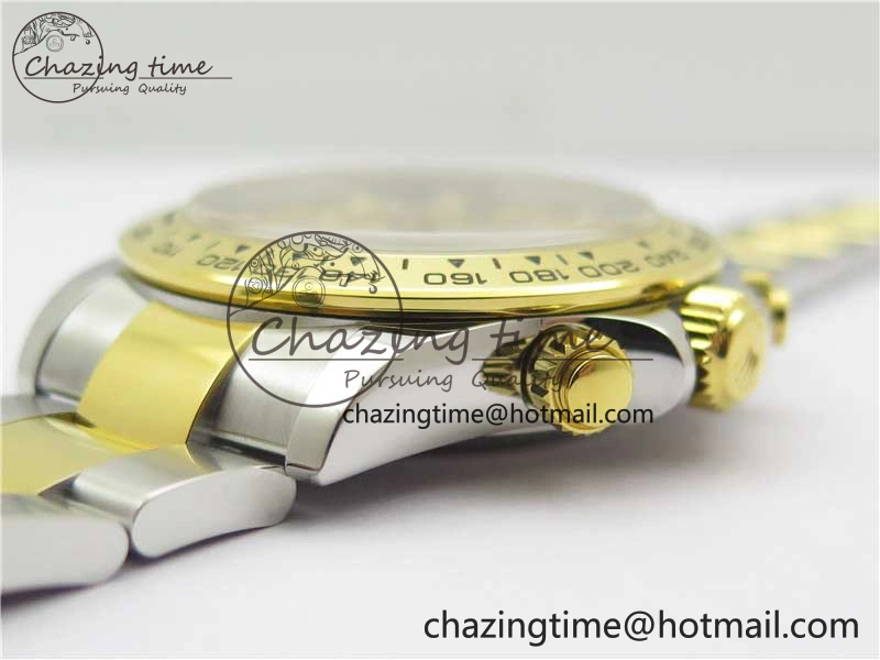 Daytona 116508 SS YG Noob 1:1 Best Edition 904L SS YG Case and Bracelet YG Crystal Dial SA4130