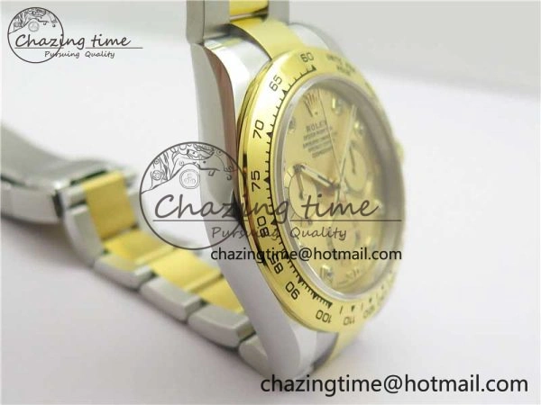 Daytona 116508 SS YG Noob 1:1 Best Edition 904L SS YG Case and Bracelet YG Crystal Dial SA4130