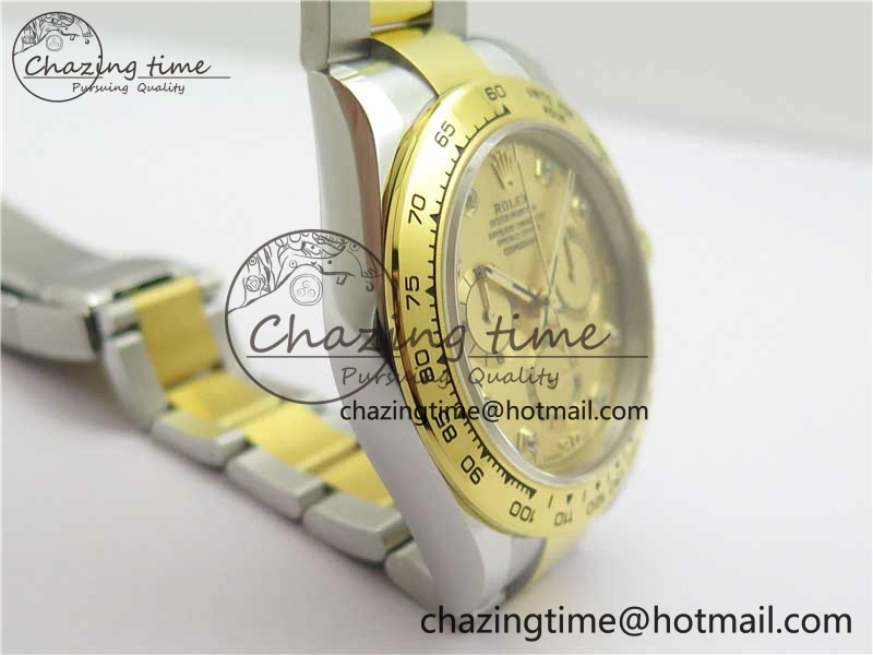 Daytona 116508 SS YG Noob 1:1 Best Edition 904L SS YG Case and Bracelet YG Crystal Dial SA4130