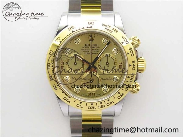 Daytona 116508 SS YG Noob 1:1 Best Edition 904L SS YG Case and Bracelet YG Crystal Dial SA4130