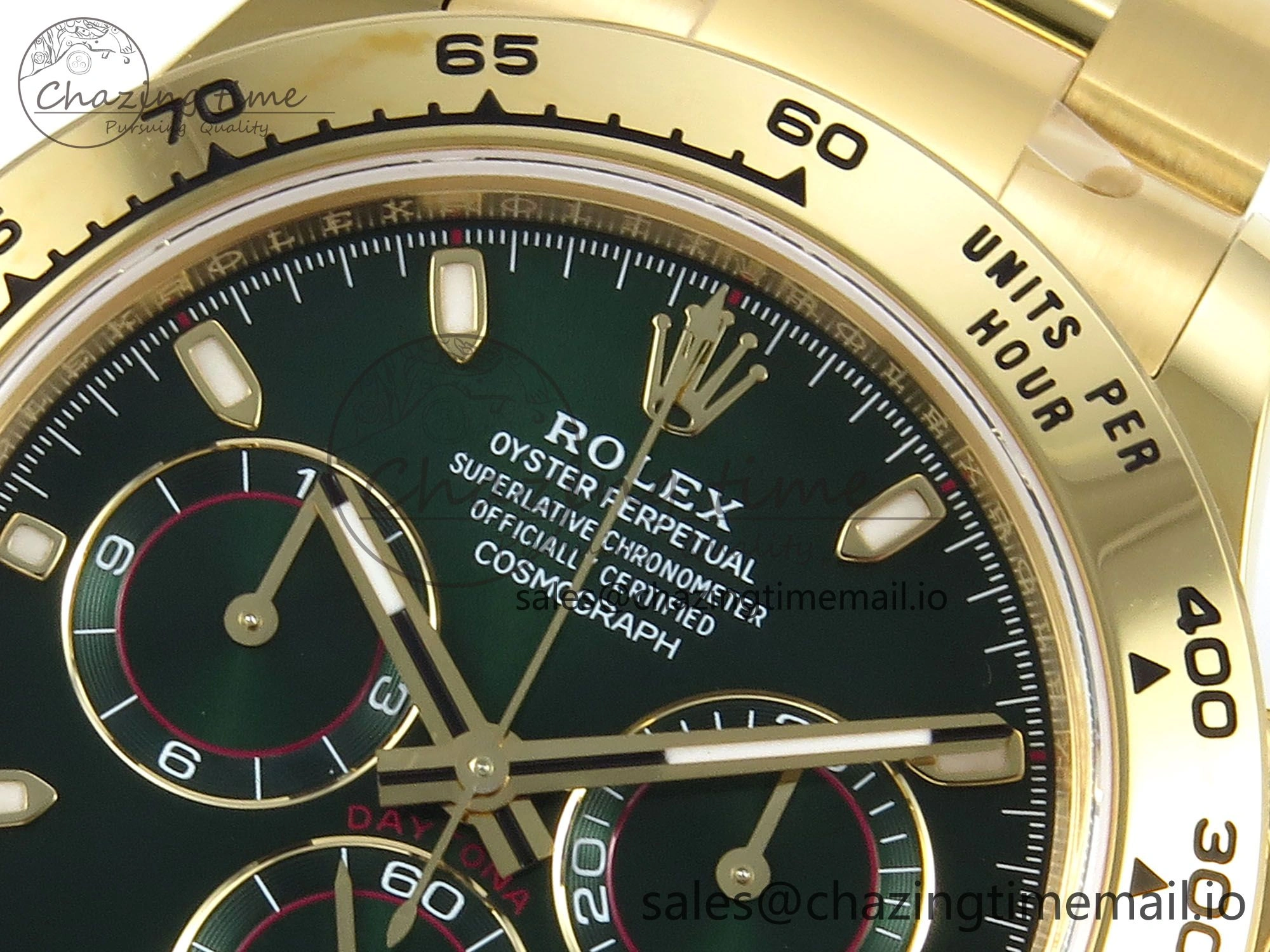 Daytona 116508 VSF 1:1 Best Edition Green Dial Steel 904L on YG Bracelet DD4130