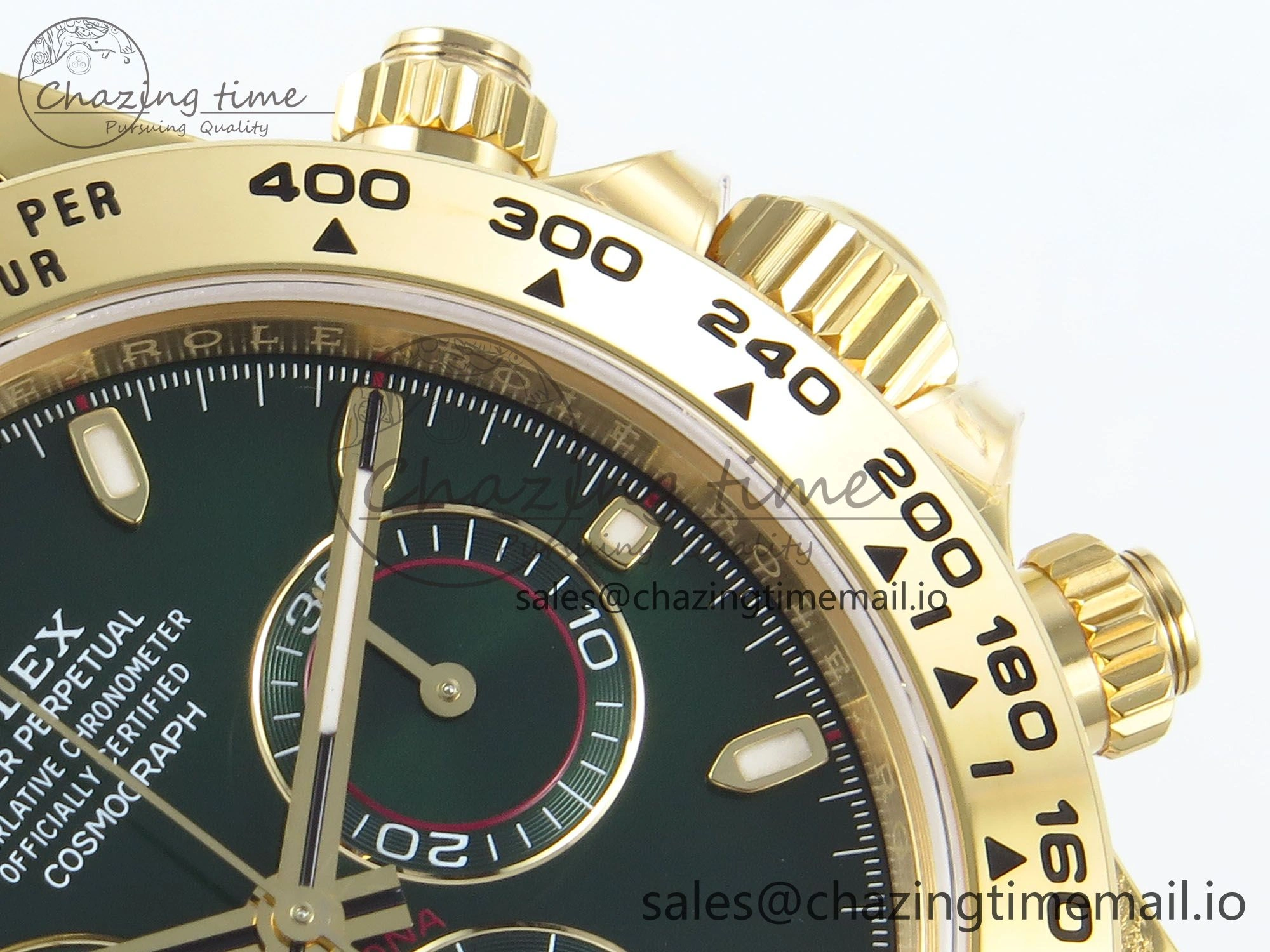 Daytona 116508 VSF 1:1 Best Edition Green Dial Steel 904L on YG Bracelet DD4130