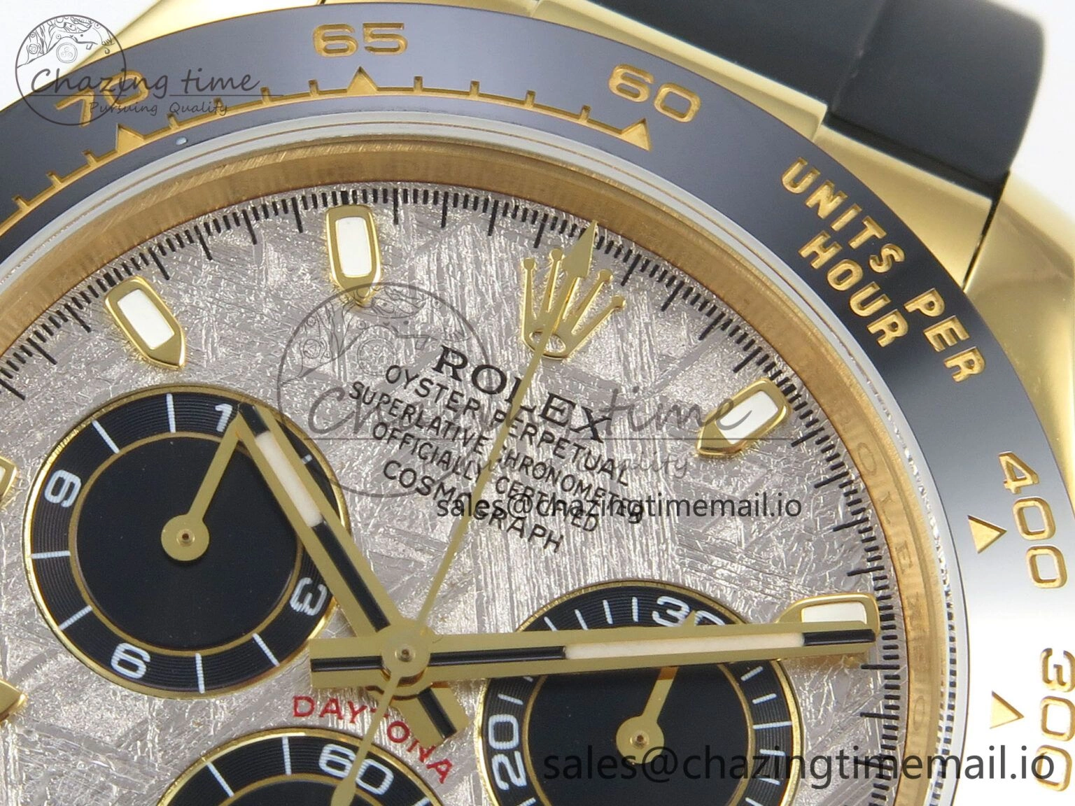 Daytona 116508 YG 3CF 1:1 Best Edition Black Bezel Meteorite Dial on Oysterflex Strap SH4130 V2(Mod Version)