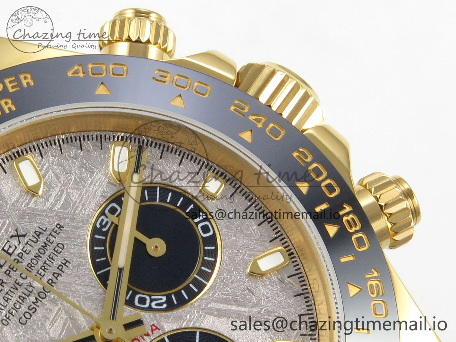 Daytona 116508 YG 3CF 1:1 Best Edition Black Bezel Meteorite Dial on Oysterflex Strap SH4130 V2(Mod Version)