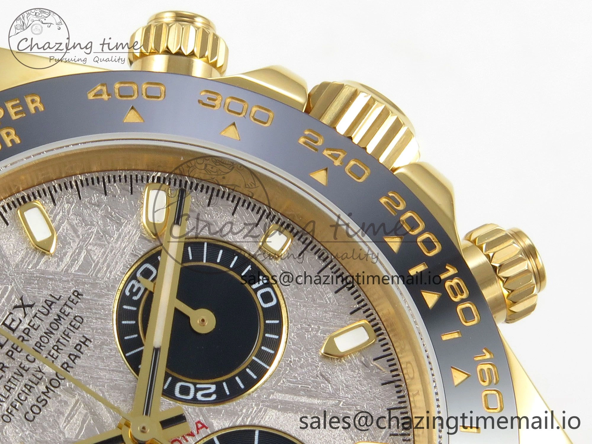 Daytona 116508 YG 3CF 1:1 Best Edition Black Bezel Meteorite Dial on Oysterflex Strap SH4130 V2(Mod Version)