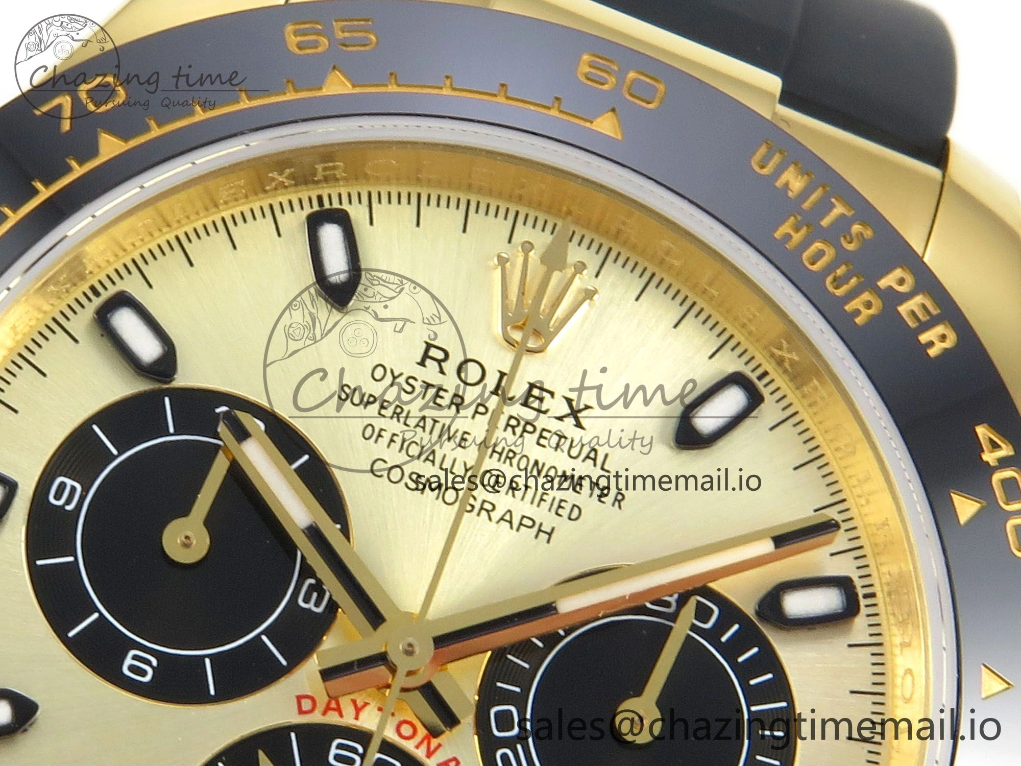 Daytona 116508 YG 3CF 1:1 Best Edition Black Bezel YG Black Dial on Oysterflex Strap SH4130 V2(Mod Version)