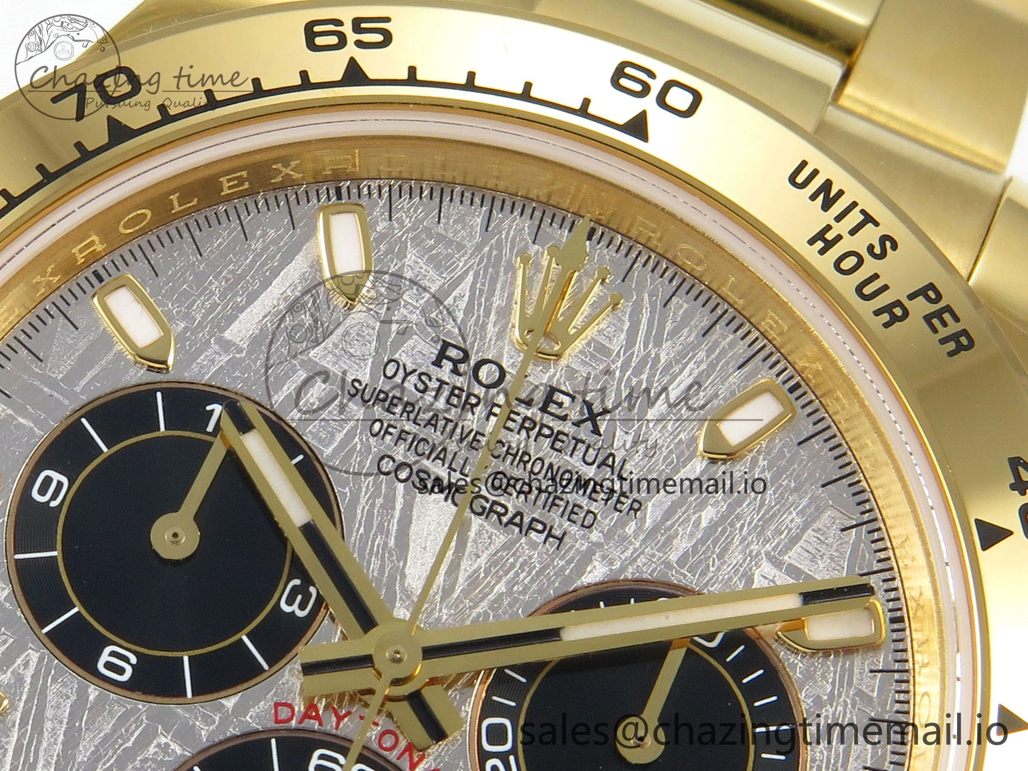 Daytona 116508 YG 3CF 1:1 Best Edition YG Bezel Meteorite Dial on YG Bracelet SH4130 V2(Mod Version)