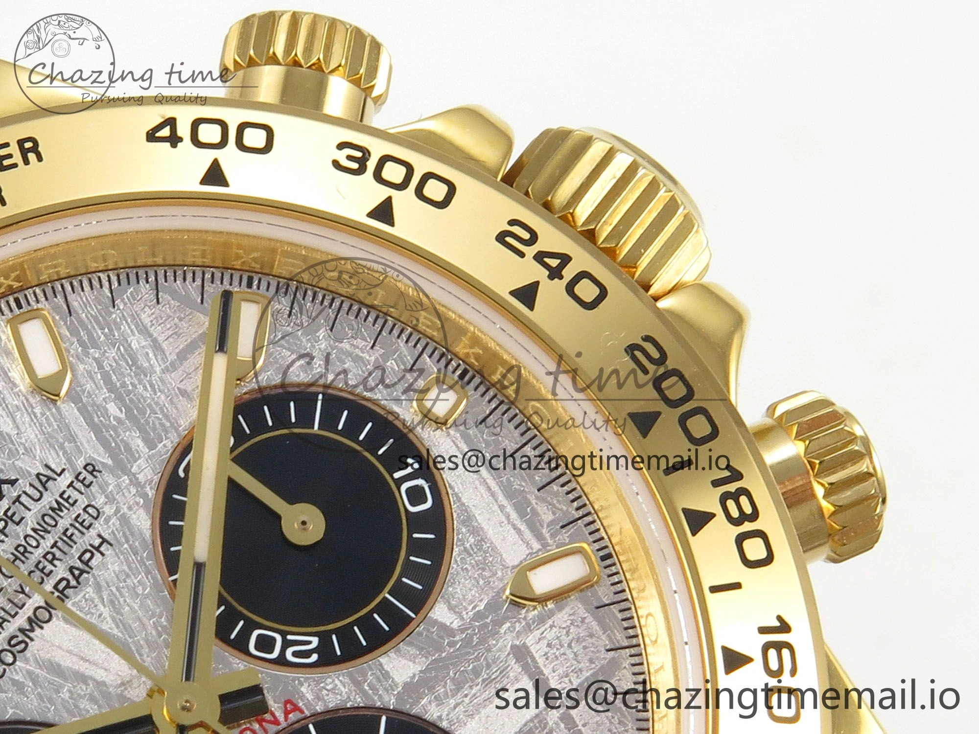 Daytona 116508 YG 3CF 1:1 Best Edition YG Bezel Meteorite Dial on YG Bracelet SH4130 V2(Mod Version)