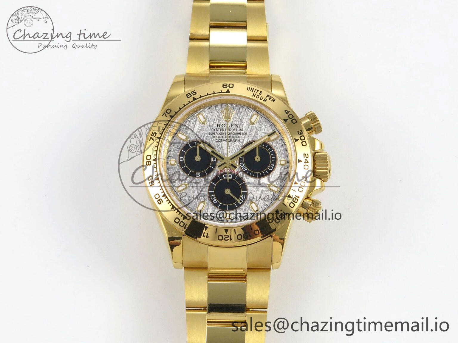 Daytona 116508 YG 3CF 1:1 Best Edition YG Bezel Meteorite Dial on YG Bracelet SH4130 V2(Mod Version)