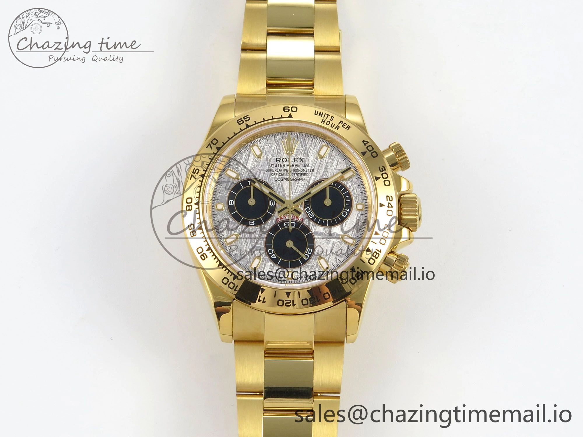 Daytona 116508 YG 3CF 1:1 Best Edition YG Bezel Meteorite Dial on YG Bracelet SH4130 V2(Mod Version)