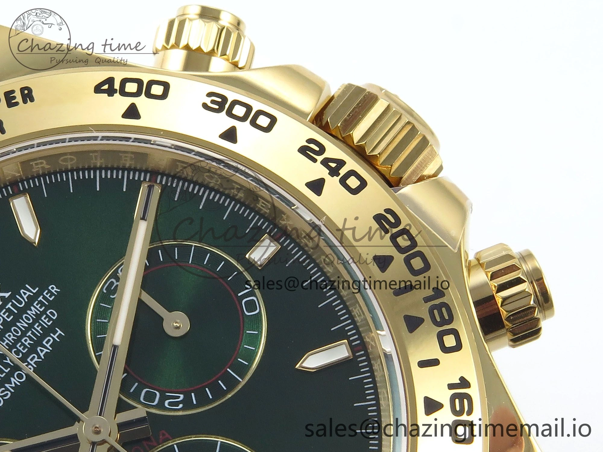Daytona 116508 YG EWEF 1:1 Best Edition 904L Steel YG Bezel Green Dial on YG Bracelet SH4131
