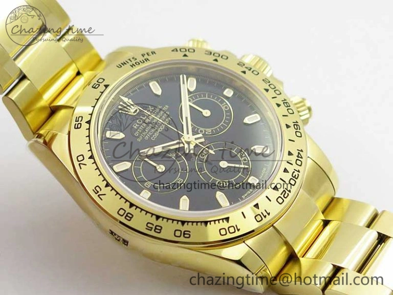 Daytona 116508 YG Noob 1:1 Best Edition 904L SS Case and Bracelet Black Dial SA4130 V3
