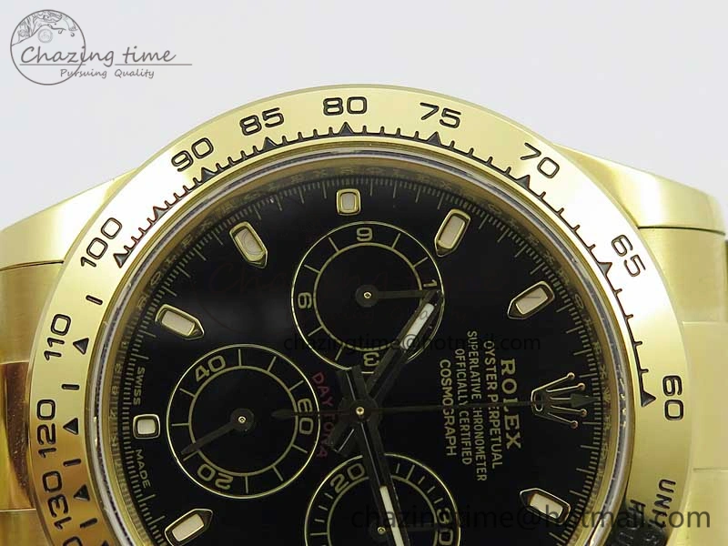 Daytona 116508 YG Noob 1:1 Best Edition 904L SS Case and Bracelet Black Dial SA4130 V3