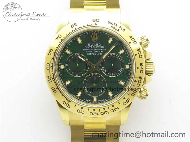 Daytona 116508 YG Noob 1:1 Best Edition 904L SS Case and Bracelet Green Dial SA4130 V3