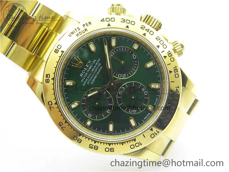 Daytona 116508 YG Noob 1:1 Best Edition 904L SS Case and Bracelet Green Dial SA4130 V3