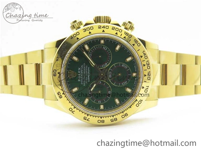 Daytona 116508 YG Noob 1:1 Best Edition 904L SS Case and Bracelet Green Dial SA4130 V3