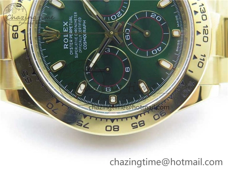 Daytona 116508 YG Noob 1:1 Best Edition 904L SS Case and Bracelet Green Dial SA4130 V3