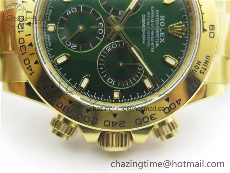 Daytona 116508 YG Noob 1:1 Best Edition 904L SS Case and Bracelet Green Dial SA4130 V3