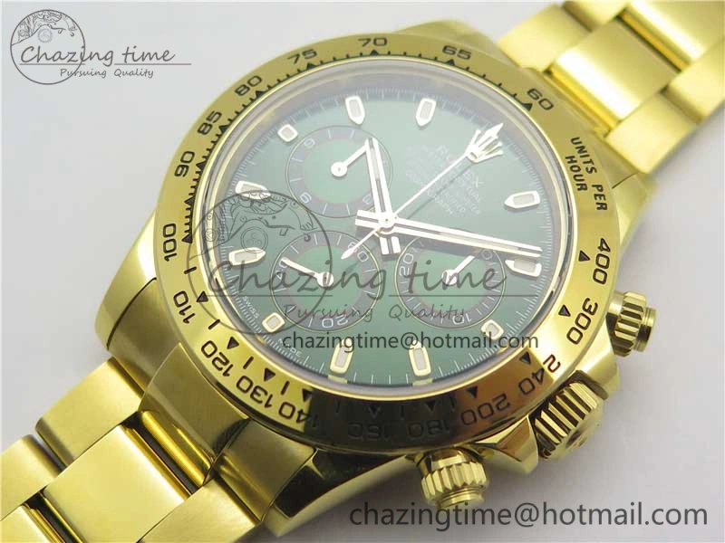 Daytona 116508 YG Noob 1:1 Best Edition 904L SS Case and Bracelet Green Dial SA4130 V3