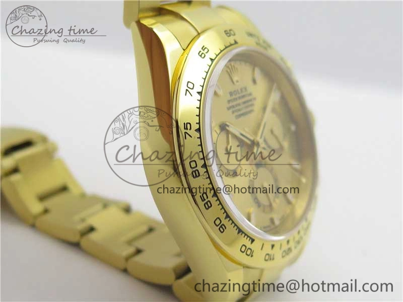 Daytona 116508 YG Noob 1:1 Best Edition 904L SS Case and Bracelet Yellow Gold Dial SA4130 V3