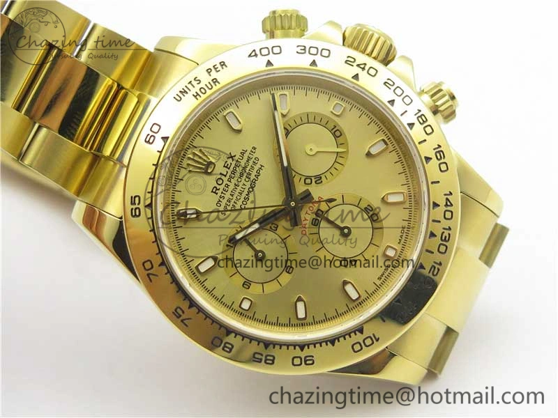 Daytona 116508 YG Noob 1:1 Best Edition 904L SS Case and Bracelet Yellow Gold Dial SA4130 V3