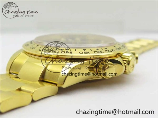 Daytona 116508 YG Noob 1:1 Best Edition 904L YG Case and Bracelet Black Crystal Dial SA4130