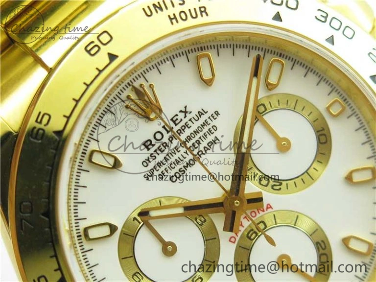 Daytona 116508 YG Noob 1:1 Best Edition 904L YG Case and Bracelet White Dial SA4130 V3