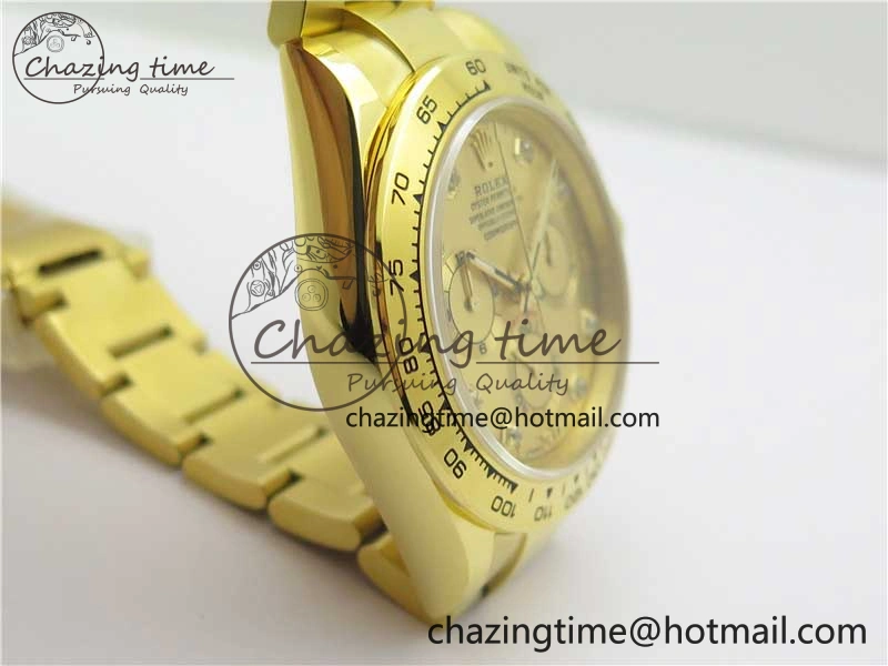 Daytona 116508 YG Noob 1:1 Best Edition 904L YG Case and Bracelet YG Crystal Dial SA4130