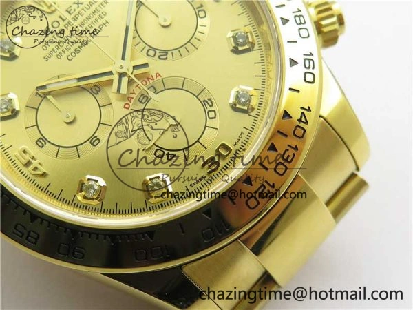 Daytona 116508 YG Noob 1:1 Best Edition 904L YG Case and Bracelet YG Crystal Dial SA4130