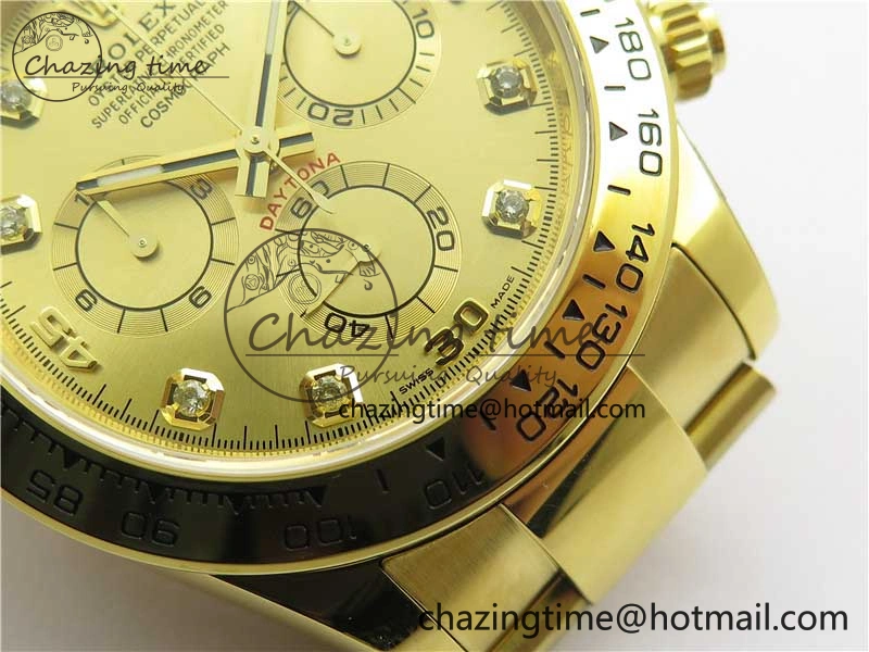 Daytona 116508 YG Noob 1:1 Best Edition 904L YG Case and Bracelet YG Crystal Dial SA4130