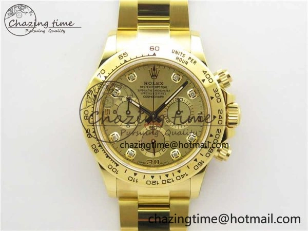 Daytona 116508 YG Noob 1:1 Best Edition 904L YG Case and Bracelet YG Crystal Dial SA4130