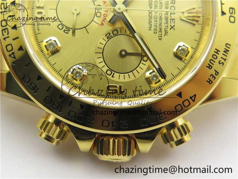 Daytona 116508 YG Noob 1:1 Best Edition 904L YG Case and Bracelet YG Crystal Dial SA4130