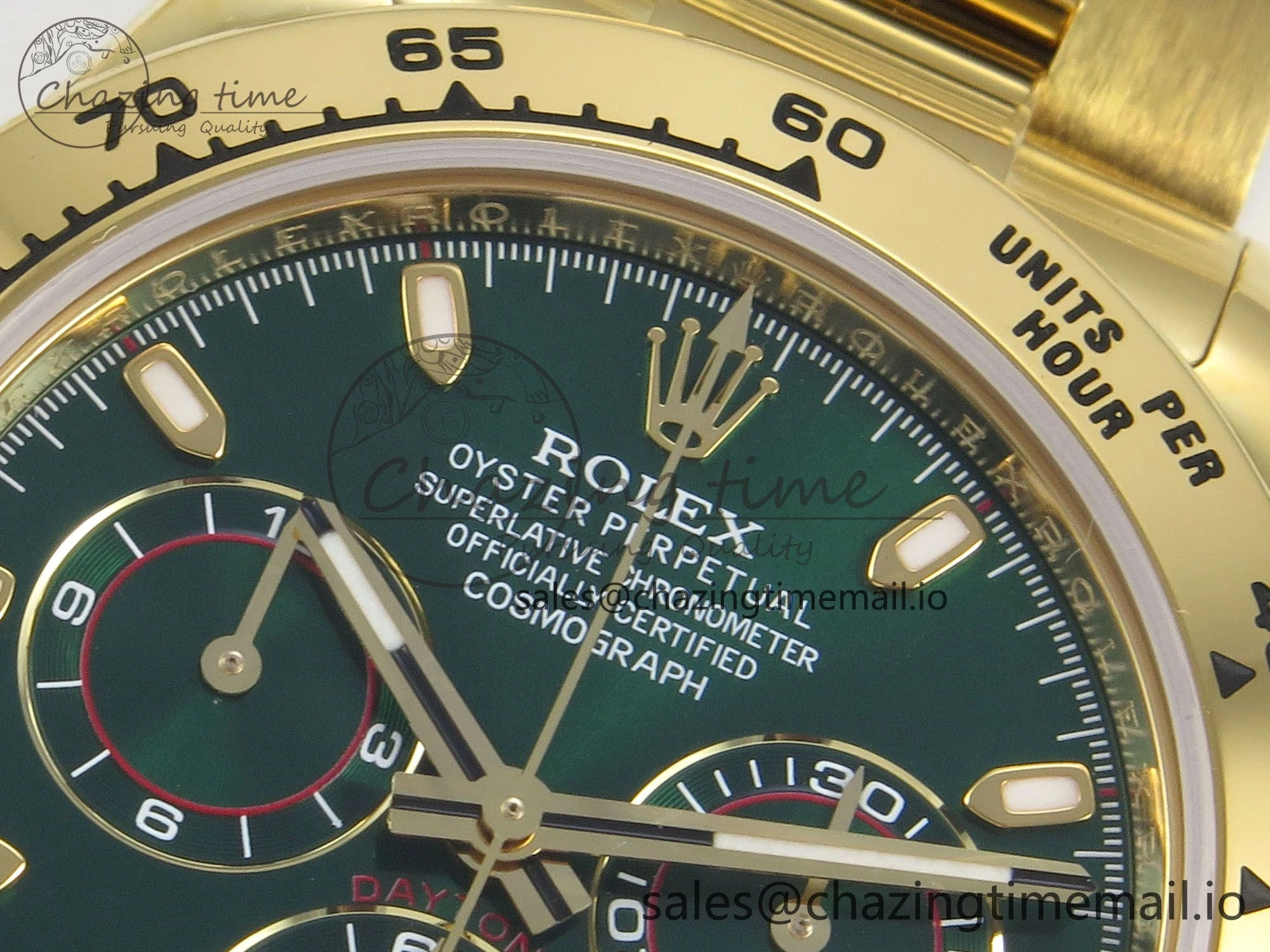 Daytona 116508 ZF 1:1 Best Edition Green Dial on YG Bracelet SH4130 (Gain Weight)