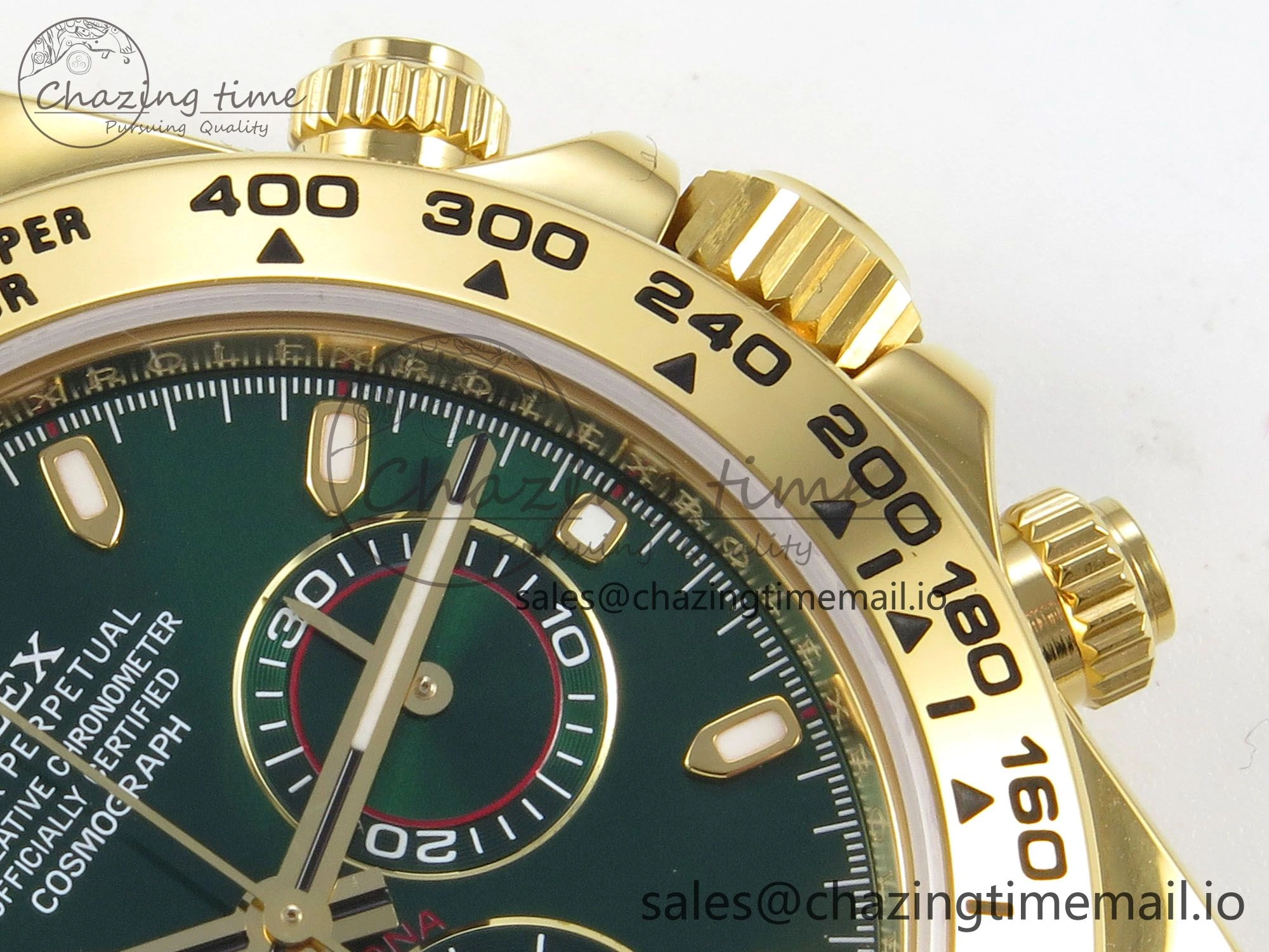 Daytona 116508 ZF 1:1 Best Edition Green Dial on YG Bracelet SH4130 (Gain Weight)