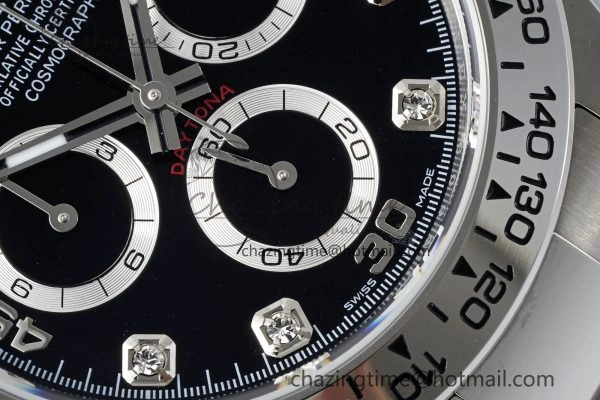 Daytona 116509 BTF 1:1 Best Edition 904L SS Case and Bracelet Black Diamonds Dial SA4130