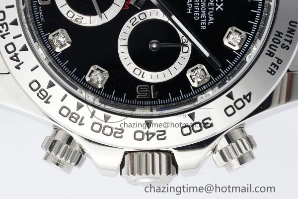 Daytona 116509 BTF 1:1 Best Edition 904L SS Case and Bracelet Black Diamonds Dial SA4130