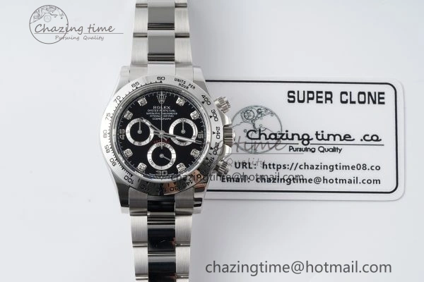 Daytona 116509 BTF 1:1 Best Edition 904L SS Case and Bracelet Black Diamonds Dial SA4130
