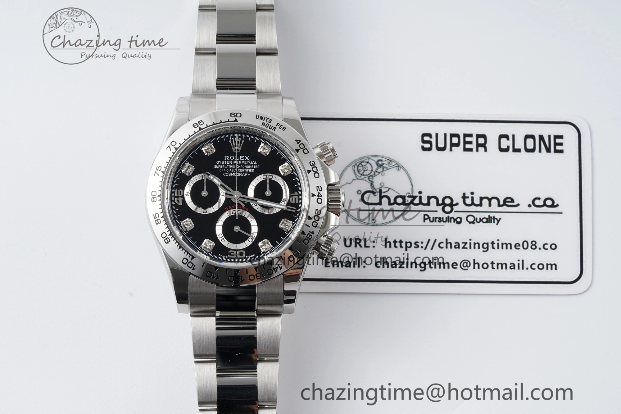 Daytona 116509 BTF 1:1 Best Edition 904L SS Case and Bracelet Black Diamonds Dial SA4130
